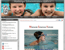 Tablet Screenshot of marburgerschwimmverein.de